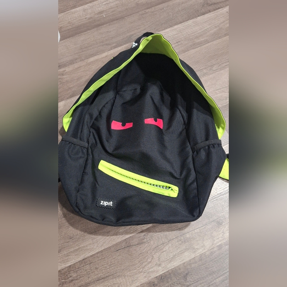 Black and Neon Green Backpack - Picture 7 of 7